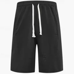 Men's Athletic Shorts Sweat Shorts Shorts Summer Shorts Pocket Drawstring Elastic Waist Plain Comfort Breathable Short Outdoor Sports Classic Casual Black Army Green