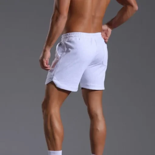 Men's Athletic Shorts Sweat Shorts Shorts Summer Shorts Pocket Drawstring Elastic Waist Plain Comfort Breathable Short Outdoor Sports Classic Casual Black White Micro-elastic