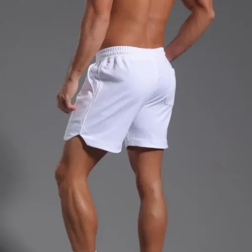 Men's Athletic Shorts Sweat Shorts Shorts Summer Shorts Pocket Drawstring Elastic Waist Plain Comfort Breathable Short Outdoor Sports Classic Casual Black White Micro-elastic