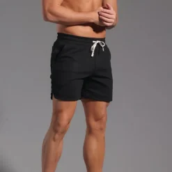 Men's Athletic Shorts Sweat Shorts Shorts Summer Shorts Pocket Drawstring Elastic Waist Plain Comfort Breathable Short Outdoor Sports Classic Casual Black White Micro-elastic