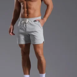 Men's Athletic Shorts Sweat Shorts Shorts Summer Shorts Pocket Drawstring Elastic Waist Plain Comfort Breathable Short Outdoor Sports Classic Casual Black White Micro-elastic