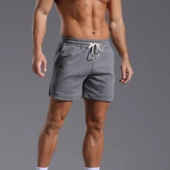 Men's Athletic Shorts Sweat Shorts Shorts Summer Shorts Pocket Drawstring Elastic Waist Plain Comfort Breathable Short Outdoor Sports Classic Casual Black White Micro-elastic