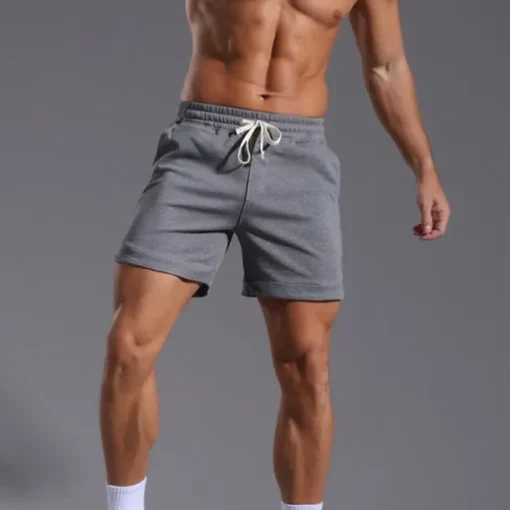 Men's Athletic Shorts Sweat Shorts Shorts Summer Shorts Pocket Drawstring Elastic Waist Plain Comfort Breathable Short Outdoor Sports Classic Casual Black White Micro-elastic