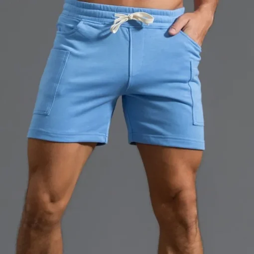 Men's Athletic Shorts Sweat Shorts Shorts Summer Shorts Pocket Drawstring Elastic Waist Plain Comfort Breathable Short Outdoor Sports Classic Casual Black White