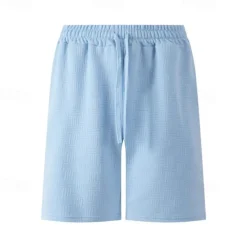 Men's Athletic Shorts Sweat Shorts Shorts Summer Shorts Pocket Drawstring Elastic Waist Plain Comfort Breathable Short Outdoor Sports Classic Casual Black White