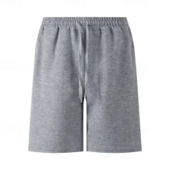 Men's Athletic Shorts Sweat Shorts Shorts Summer Shorts Pocket Drawstring Elastic Waist Plain Comfort Breathable Short Outdoor Sports Classic Casual Black White