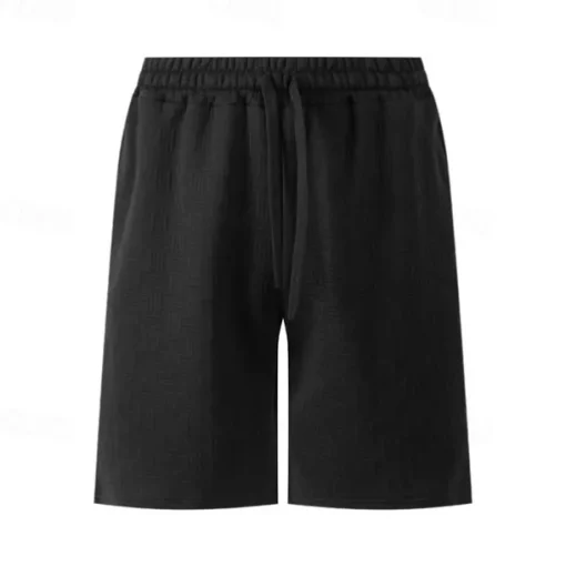 Men's Athletic Shorts Sweat Shorts Shorts Summer Shorts Pocket Drawstring Elastic Waist Plain Comfort Breathable Short Outdoor Sports Classic Casual Black White