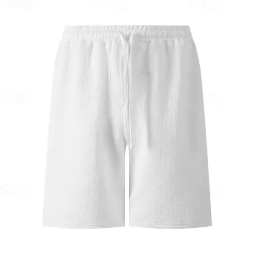 Men's Athletic Shorts Sweat Shorts Shorts Summer Shorts Pocket Drawstring Elastic Waist Plain Comfort Breathable Short Outdoor Sports Classic Casual Black White
