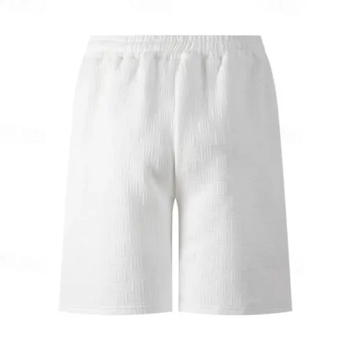 Men's Athletic Shorts Sweat Shorts Shorts Summer Shorts Pocket Drawstring Elastic Waist Plain Comfort Breathable Short Outdoor Sports Classic Casual Black White