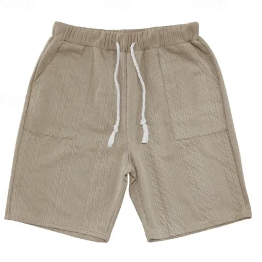 Men's Athletic Shorts Sweat Shorts Shorts Summer Shorts Pocket Drawstring Elastic Waist Plain Comfort Breathable Knee Length Outdoor Sports Classic Casual Black White