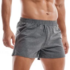 Men's Athletic Shorts Sweat Shorts Shorts Summer Shorts Pocket Elastic Waist Plain Comfort Breathable Short Outdoor Sports Classic Casual Black White
