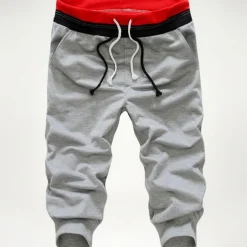 Men's Athletic Shorts Sweatpants Capri Pants Drawstring Color Block Comfort Breathable Casual Daily Streetwear Sports Fashion Black White Micro-elastic