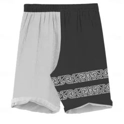 Men's Aztec Ethnic Shorts Beach Shorts Casual Shorts Mid Waist Vacation Streetwear Hawaiian Outdoor Casual Holiday Drawstring Side Pockets Designer Clothing Apparel