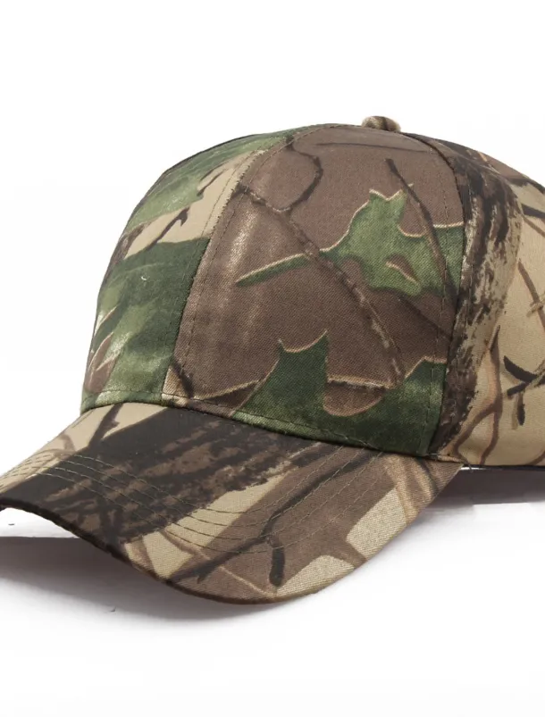 Men's Baseball Cap Brown Green Cotton Print Streetwear Stylish Casual Daily Outdoor clothing Holiday Plants Sunscreen