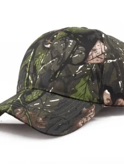 Men's Baseball Cap Brown Green Cotton Print Streetwear Stylish Casual Daily Outdoor clothing Holiday Plants Sunscreen