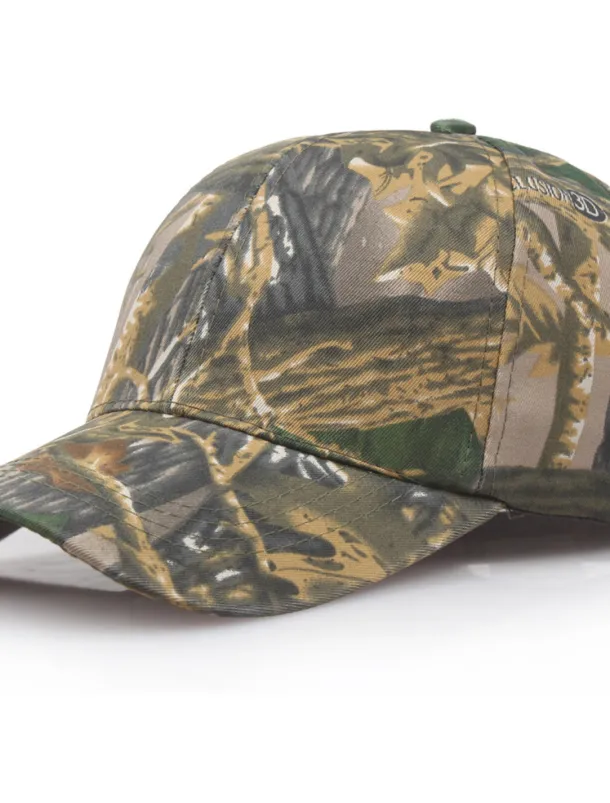 Men's Baseball Cap Brown Green Cotton Print Streetwear Stylish Casual Daily Outdoor clothing Holiday Plants Sunscreen