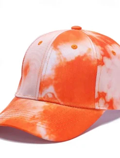 Men's Baseball Cap Sun Hat Trucker Hat White Blue Cotton Adjustable Fashion Daily Wear Festival Tie Dye Casual / Daily