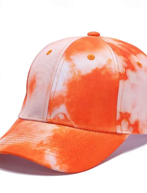Men's Baseball Cap Sun Hat Trucker Hat White Blue Cotton Adjustable Fashion Daily Wear Festival Tie Dye Casual / Daily