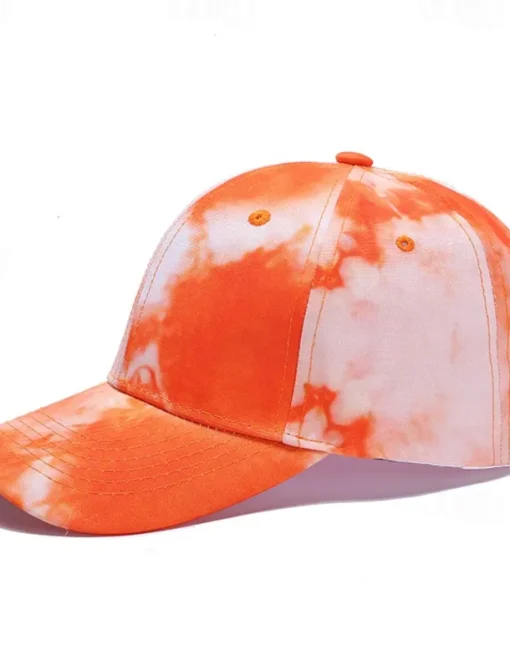 Men's Baseball Cap Sun Hat Trucker Hat White Blue Cotton Adjustable Fashion Daily Wear Festival Tie Dye Casual / Daily