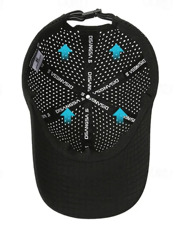 Men's Baseball Cap Sun Hat Trucker Hat Black White Polyester Fashion Casual Street Daily Plain Adjustable Sunscreen Breathable