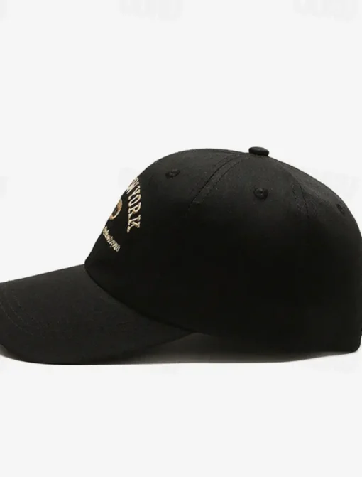 Men's Baseball Cap Sun Hat Trucker Hat Black Navy Blue Polyester / Cotton Blend Embroidered Fashion Casual Street Daily Letter Adjustable Sunscreen Breathable