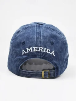 Men's Baseball Cap Sun Hat Trucker Hat Black Yellow Cotton Embroidered Fashion Casual Street Daily American US Flag Adjustable Sunscreen Breathable