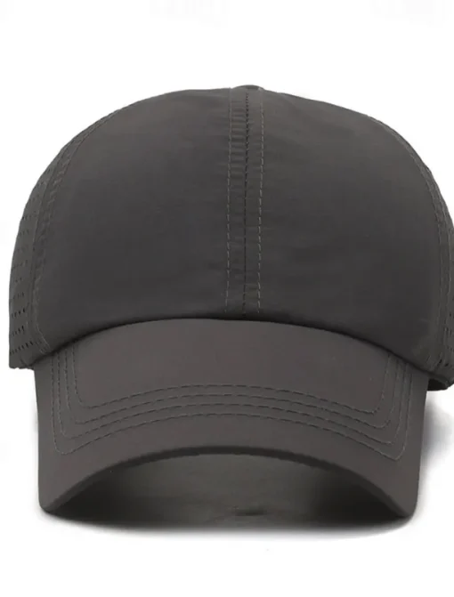 Men's Baseball Cap Sun Hat Trucker Hat Black White Polyester Fashion Casual Street Daily Plain Adjustable Sunscreen Breathable Quick Dry