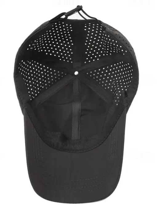 Men's Baseball Cap Sun Hat Trucker Hat Black White Polyester Fashion Casual Street Daily Plain Adjustable Sunscreen Breathable Quick Dry