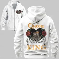 Men's Basic Sporty Basic Rose Skull Black White Carnival Performance Party Hooded Fall Winter Clothing Apparel Designer Other Prints S M L