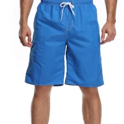 Men's Bathing Suit Board Shorts Swim Shorts Swim Trunks Bermuda shorts Pocket Drawstring with Mesh lining Solid Color Quick Dry Short Casual Holiday Beach Stylish Classic Style Black Navy Blue