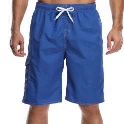 Men's Bathing Suit Board Shorts Swim Shorts Swim Trunks Bermuda shorts Pocket Drawstring with Mesh lining Solid Color Quick Dry Short Casual Holiday Beach Stylish Classic Style Black Navy Blue