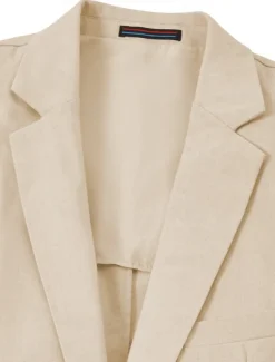 Men's Beach Wedding Linen Suits Khaki Lightweight Casual Solid Colored Standard Fit 2 Piece Single Breasted Two-buttons