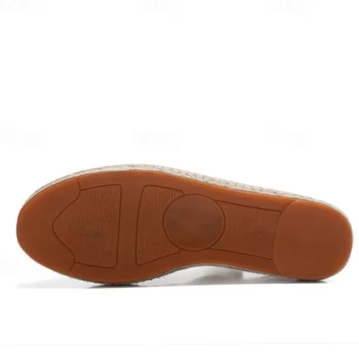 Men's Beige Canvas Lace-Up Espadrille Shoes with Jute Rope Sole – Comfortable Summer Casual Footwear