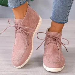 Men's Beige Faux Suede Chukka Boots with Lace-Up Design – Casual Lightweight Ankle Boots for Everyday Wear