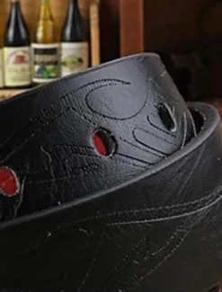 Men's Belt Faux Leather Belt Frame Buckle Black Brown Faux Leather Leather Active Fashion Work Tribal