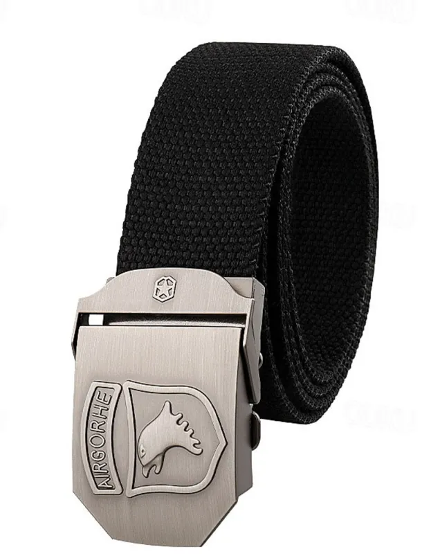 Men's Belt Tactical Belt Nylon Web Work Belt Black Ginger Straw Military Army Plain Daily Wear Going out Weekend