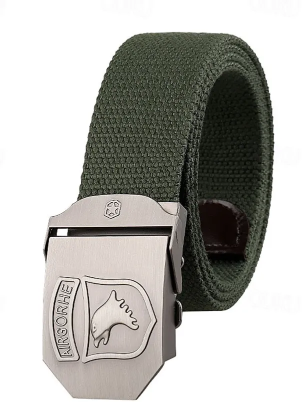 Men's Belt Tactical Belt Nylon Web Work Belt Black Ginger Straw Military Army Plain Daily Wear Going out Weekend