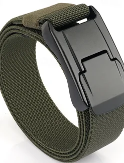 Men's Belt Tactical Belt Waist Belt Black Kakhi Polyester Alloy Durable Adjustable Plain Outdoor Daily
