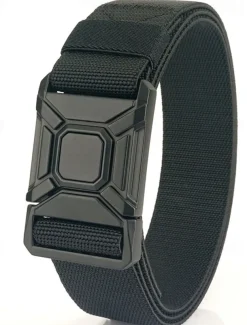 Men's Belt Tactical Belt Waist Belt Black Kakhi Alloy Durable Adjustable Plain Outdoor Daily