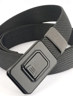 Men's Belt Tactical Belt Waist Belt Black Kakhi Alumium Alloy Durable Adjustable Plain Outdoor Daily