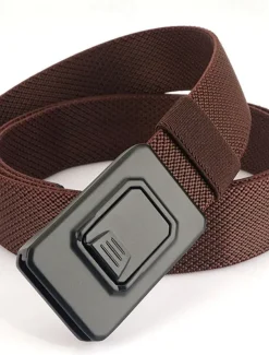 Men's Belt Tactical Belt Waist Belt Black Kakhi Alumium Alloy Durable Adjustable Plain Outdoor Daily