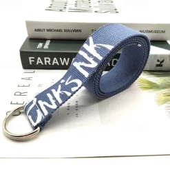 Men's Belt Waist Belt Black White Canvas Alloy Durable Adjustable Letter Outdoor Daily