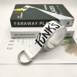 Men's Belt Waist Belt Black White Canvas Alloy Durable Adjustable Letter Outdoor Daily