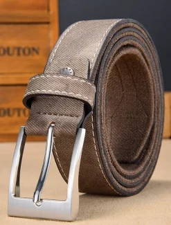 Men's Belt Waist Belt Blue Brown Canvas Alloy Vintage Durable Adjustable Plain Outdoor Daily
