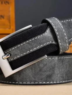 Men's Belt Waist Belt Blue Brown Canvas Alloy Vintage Durable Adjustable Plain Outdoor Daily