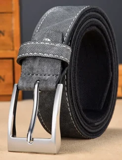 Men's Belt Waist Belt Blue Brown Canvas Alloy Vintage Durable Adjustable Plain Outdoor Daily