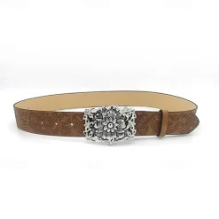 Men's Belt Waist Belt Brown Alloy Durable Adjustable Plain Outdoor Daily