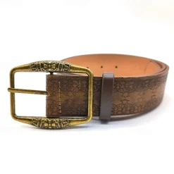 Men's Belt Waist Belt Brown Alloy Durable Adjustable Floral Outdoor Daily