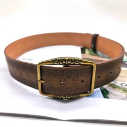 Men's Belt Waist Belt Brown Alloy Durable Adjustable Floral Outdoor Daily