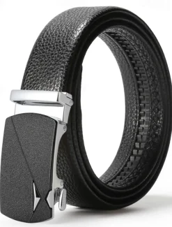 Men's Belt Waist Belt Silver Black Alloy Durable Adjustable Plain Outdoor Daily